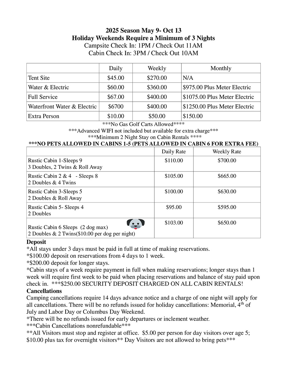 2025 Rates